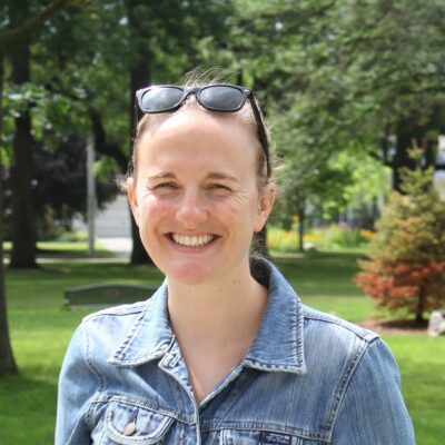 Woman looking in the camera.